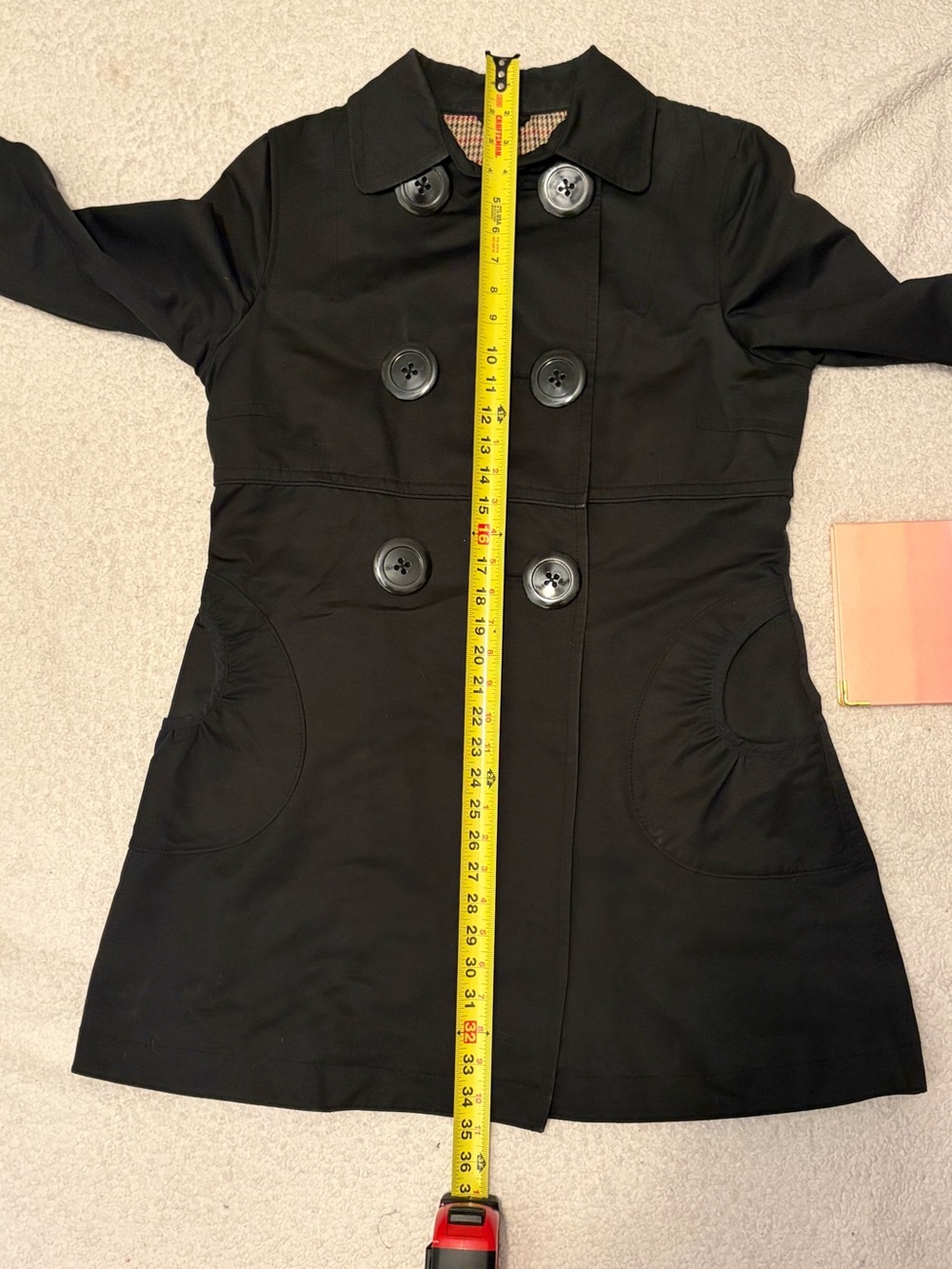 Soia & Kyo Black Double-Breasted Trench Coat - Picture 11 of 12